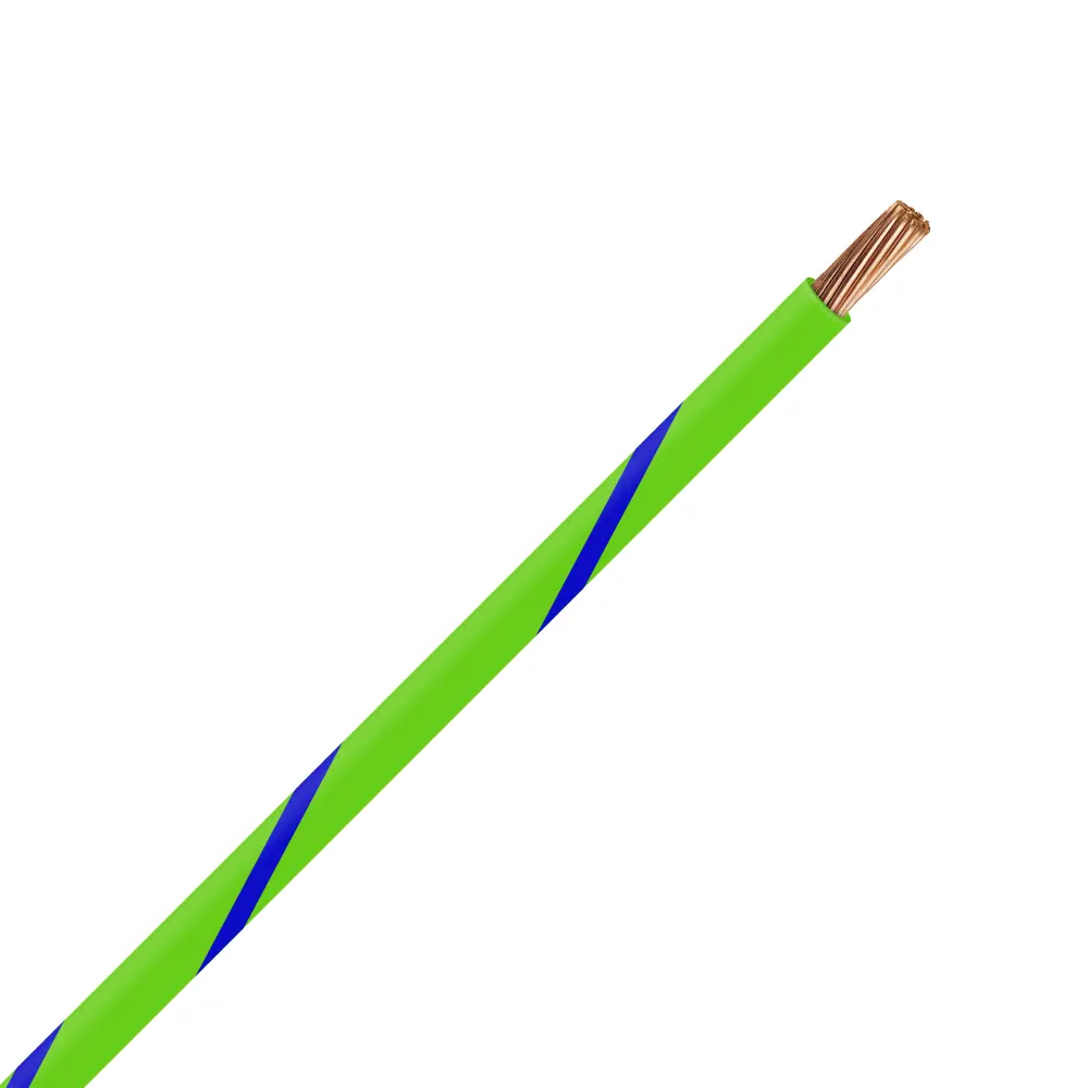 TXL 16 Light Green/Blue Striped Wire - TXL-16-LG6