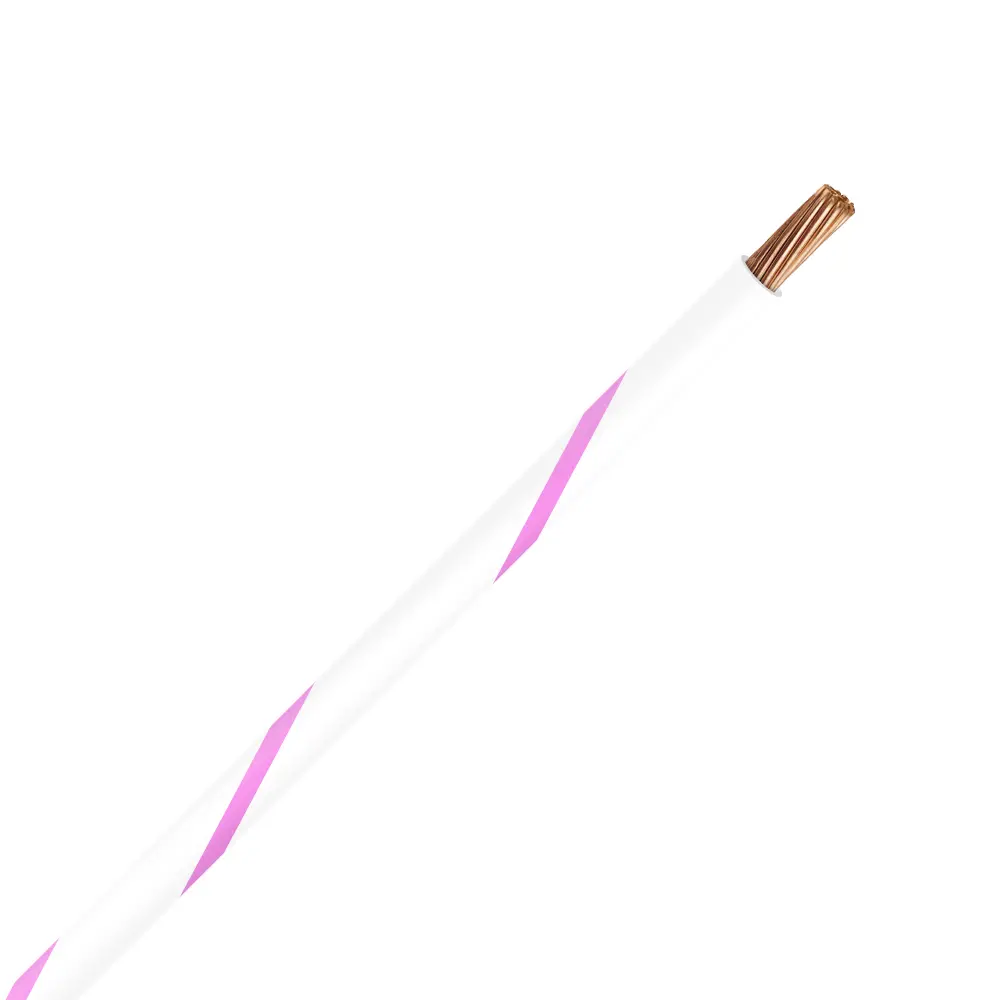 TXL 22 White/Pink Striped Wire - TXL-22-9P