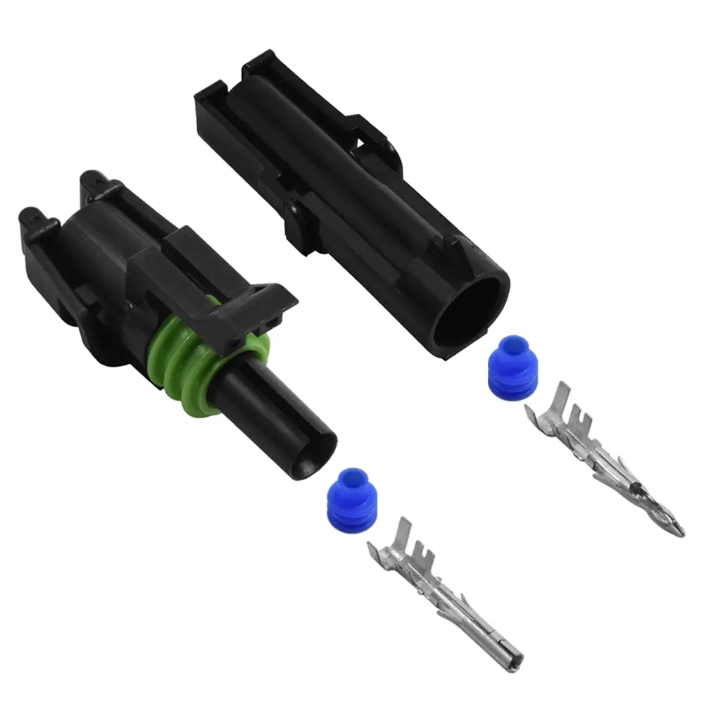 Weather Pack 1 Pin Connector Kit 12-10 Ga - WP1-12-10