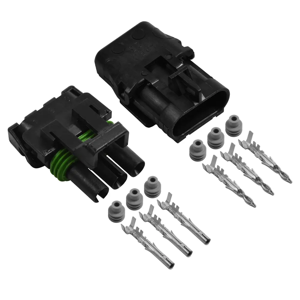 Weather Pack 3 Pin Connector Kit 16-14 Ga - WP3-16-14