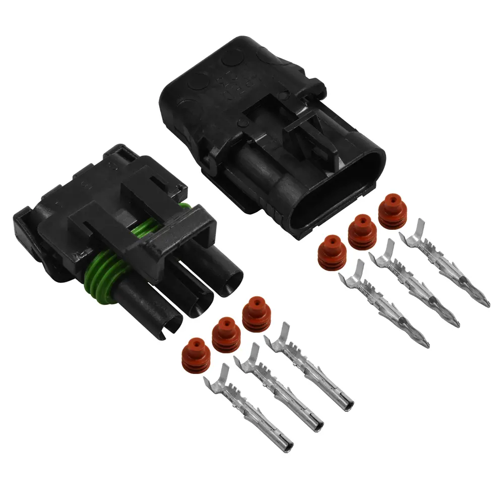Weather Pack 3 Pin Connector Kit 18-22 Ga - WP3-18-22