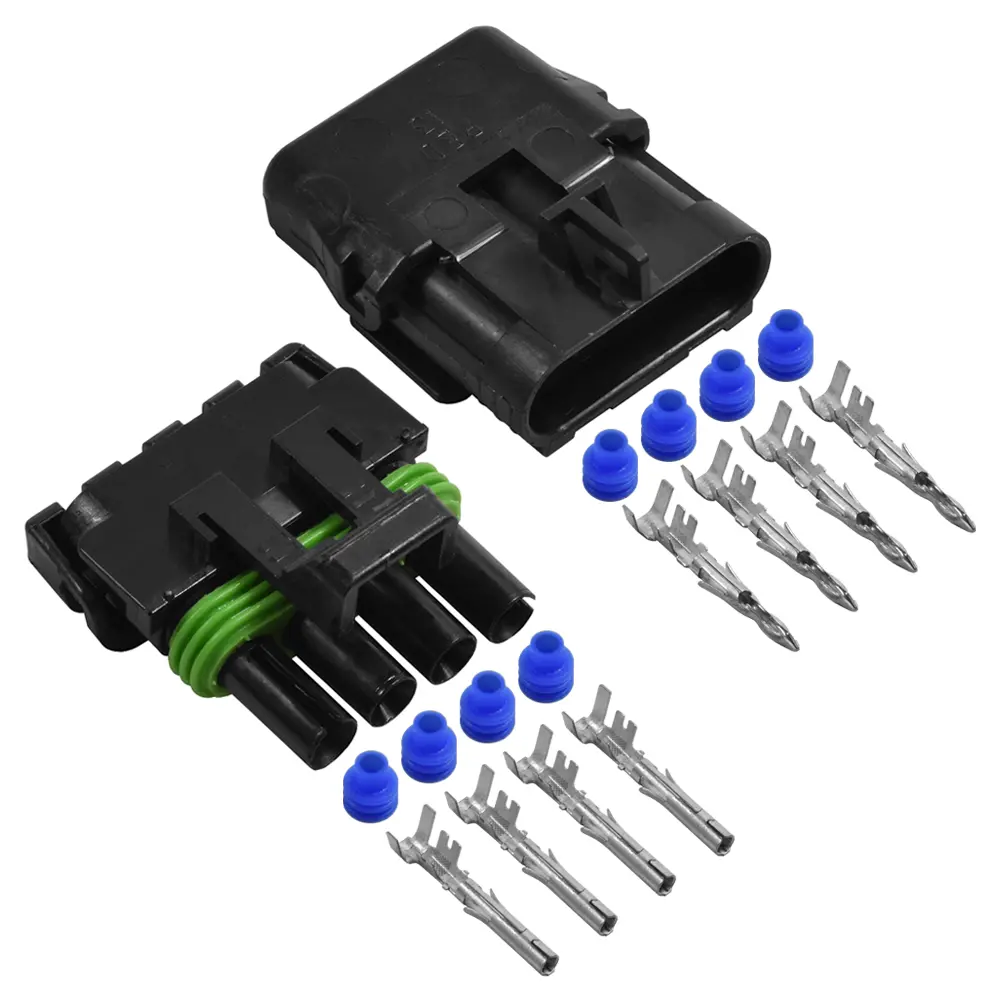 Weather Pack 4 Pin Connector Kit 12-10 Ga - WP4-12-10