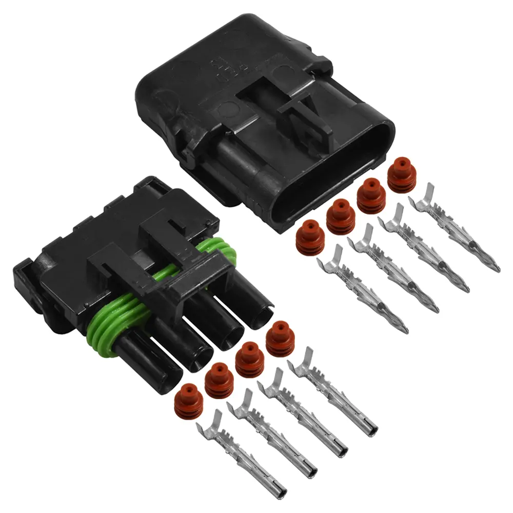 Weather Pack 4 Pin Connector Kit 18-22 Ga - WP4-18-22