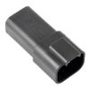 DT 4 Way RECEPTACLE-BLACK - DT04-4P-E004, image 1 of 2