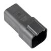 DT 6 Way RECEPTACLE-BLACK - DT04-6P-E004, image 1 of 2