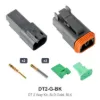 Deutsch DT 2 Way Kit Solid Gold Black - DT2-G-BK