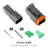 Deutsch DT 2 Way Kit Solid Nickel 16-14 Black - DT2-N-14-BK