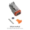 Deutsch DT 2 Way Plug Kit Solid Nickel 16-14 - DT2-N-14-PLG