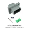 DT 12 Way Flanged Kit Solid Nickel 16-14 Recep - DT12-N-14-RCP-FLG
