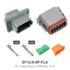 DT 12 Way Flanged Kit Stamped Nickel Recep - DT12-N-SF-FLG