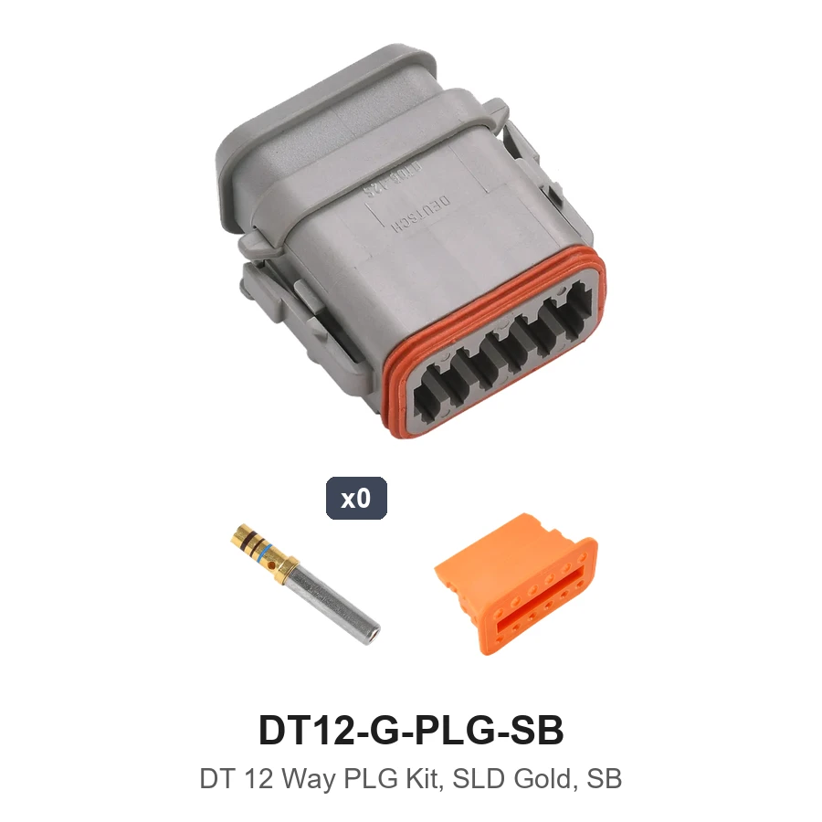DT 12 Way Kit Solid Gold Plug SB - DT12-G-PLG-SB