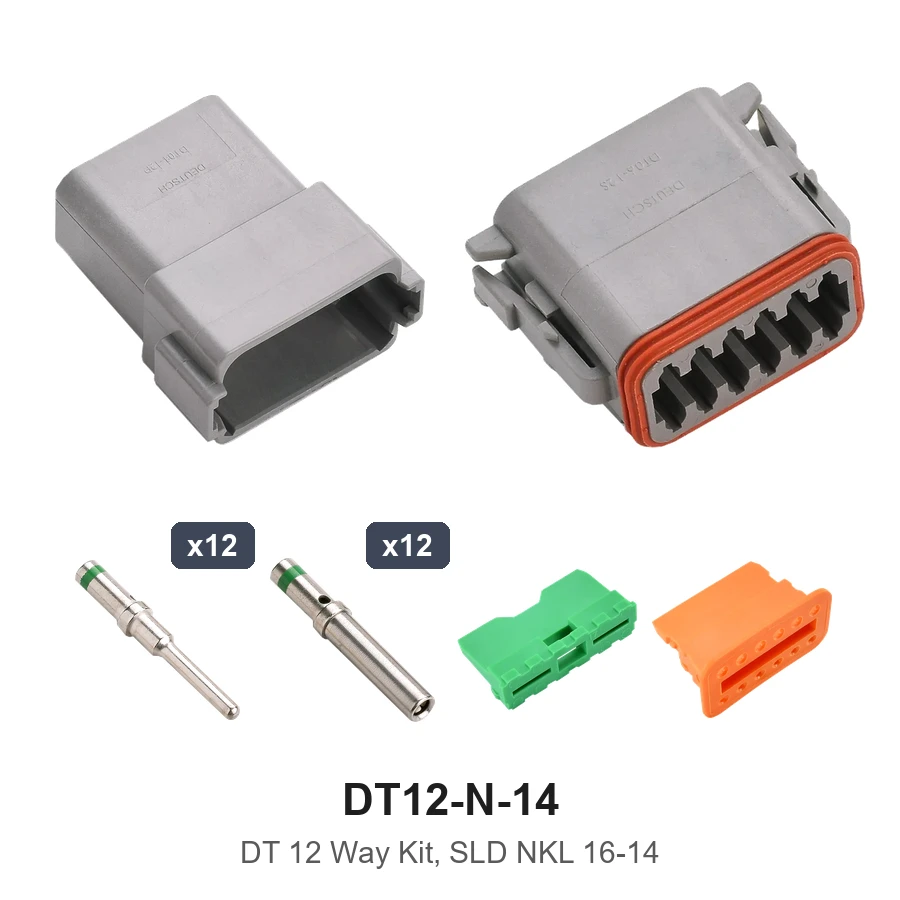 DT 12 Way Kit Solid Nickel 16-14 - DT12-N-14