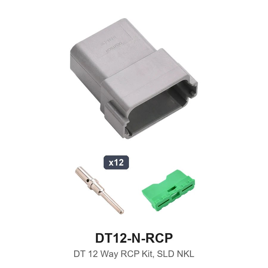 DT 12 Way Kit Solid Nickel Recep - DT12-N-RCP