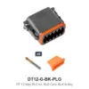 DT 12 Way Plug Kit Solid Gold Black - DT12-G-BK-PLG