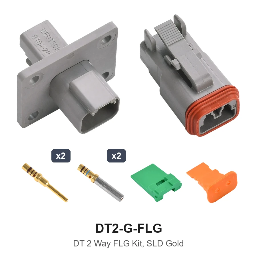 DT 2 Way Flanged Kit Solid Gold - DT2-G-FLG