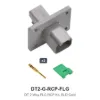 DT 2 Way Flanged Kit Solid Gold Recep - DT2-G-RCP-FLG