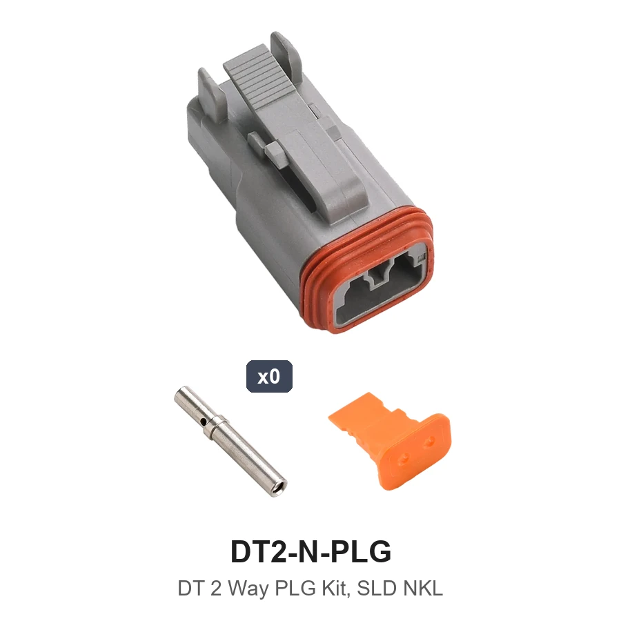 DT 2 Way Plug Kit Solid Nickel - DT2-N-PLG