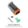 DT 2 Way Plug Kit Solid Nickel Black 16-14 - DT2-N-14-BK-PLG