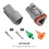 DT 3 Pin Conn Kit Stamped Nickel - DT3-N-SF