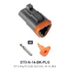 DT 3 Pin Plug Kit Solid Black 16-14 - DT3-N-14-BK-PLG
