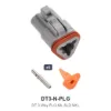 DT 3 Pin Plug Kit Solid Nickel - DT3-N-PLG