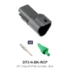 DT 3 Pin Receptacle Kit Solid Black - DT3-N-BK-RCP