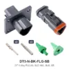 DT 3 Way FLG Kit, SLD NKL, BLK, SB - DT3-N-BK-FLG-SB