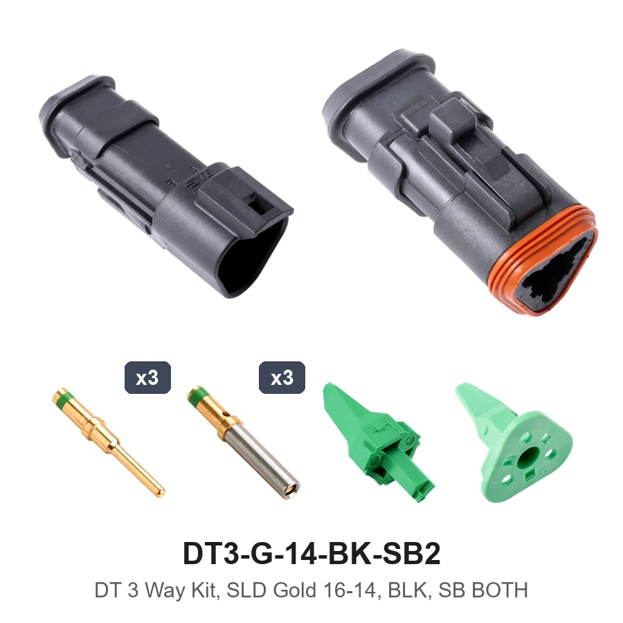 DT 3 Way Kit, SLD Gold 16-14, BLK, SB Both - DT3-G-14-BK-SB2