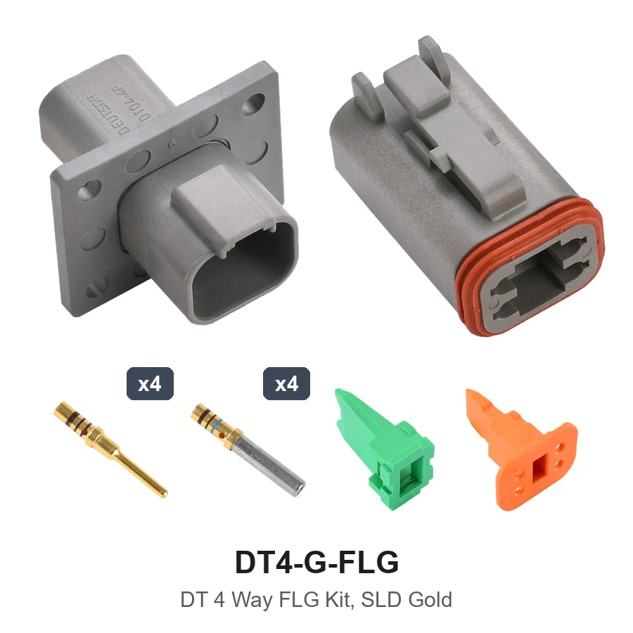 DT 4 Way Flanged Kit Solid Gold - DT4-G-FLG