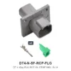 DT 4 Way Flanged Stamped Nickel Recep - DT4-N-SF-RCP-FLG
