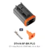 DT 4 Way Plug Assy Kit Stamped Nickel Black - DT4-N-SF-BK-PLG