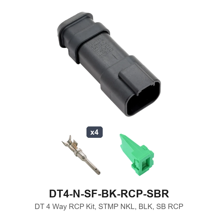 DT 4 Way RCP Kit, STMP NKL, BLK, SB RCP - DT4-N-SF-BK-RCP-SBR