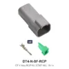 DT 4 Way Receptacle Assy Stamped Nickel - DT4-N-SF-RCP