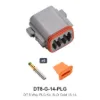 DT 6 Pin Plug Conn Solid Gold 16-14 - DT8-G-14-PLG