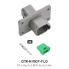 DT 6 Way Flanged Kit Solid Nickel Recep - DT6-N-RCP-FLG