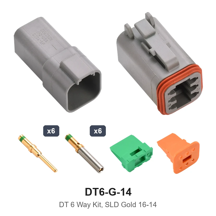 DT 6 Way Kit Solid Gold 16-14 - DT6-G-14