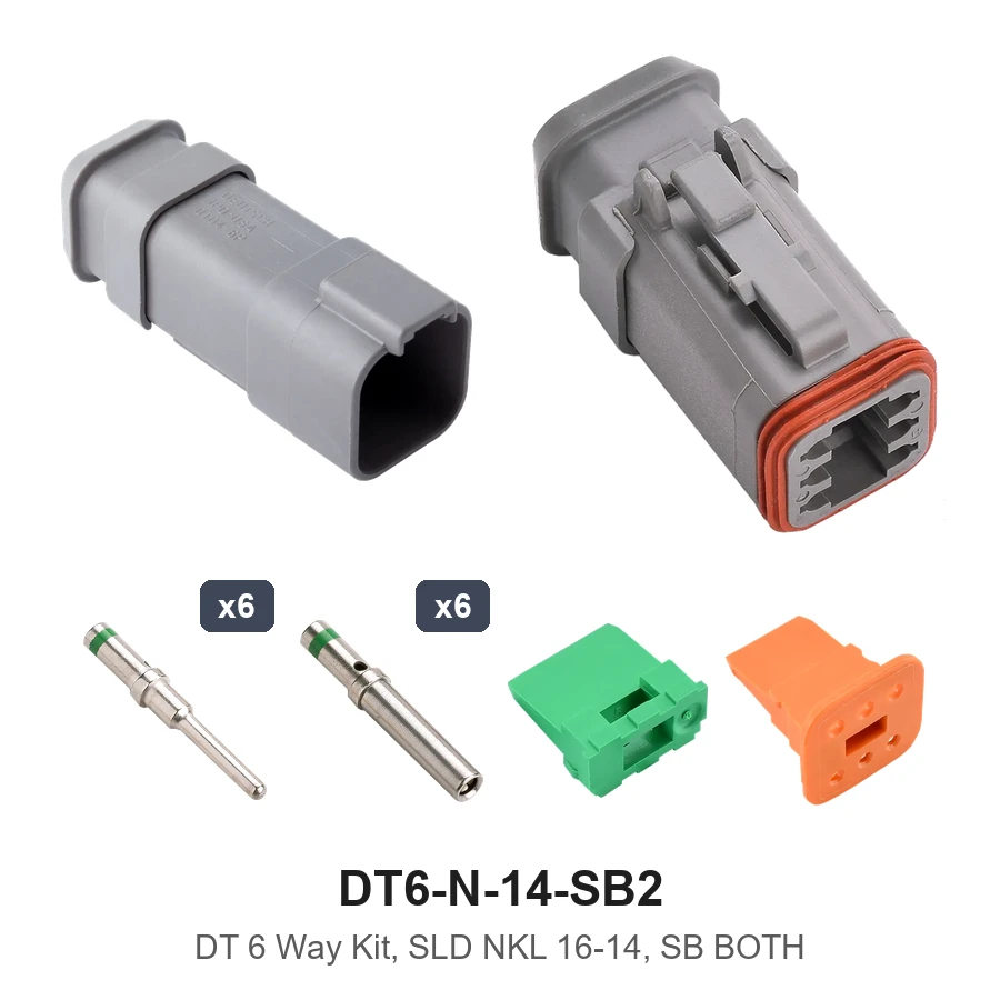 DT 6 Way Kit, SLD NKL 16-14, SB Both - DT6-N-14-SB2
