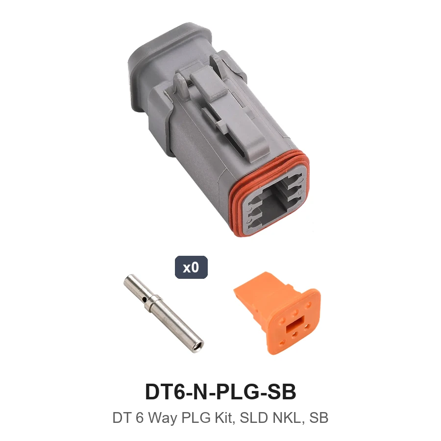 DT 6 Way Plug Kit Solid Nickel SB - DT6-N-PLG-SB