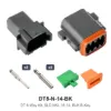 DT 8 Pin Conn Kit Nickel 16-14 Solid Black - DT8-N-14-BK