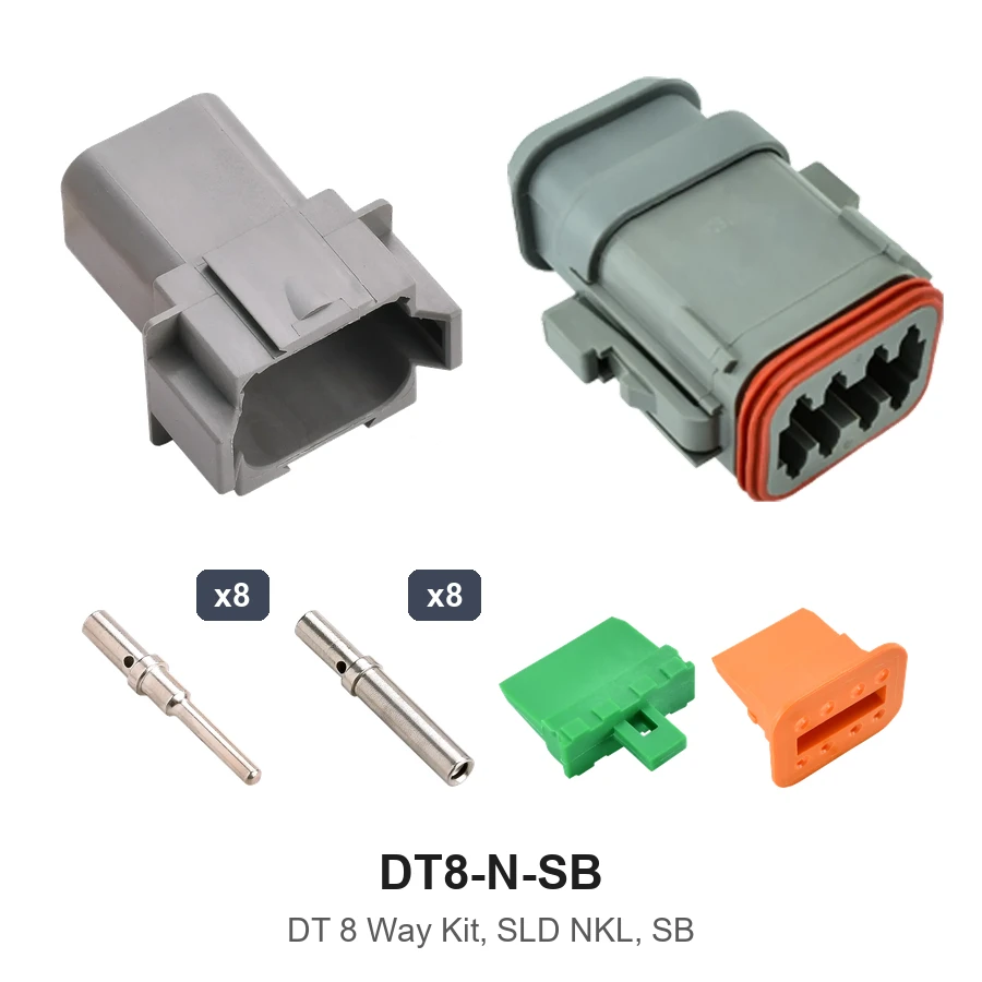 DT 8 Pin Conn Kit Nickel Solid SB - DT8-N-SB