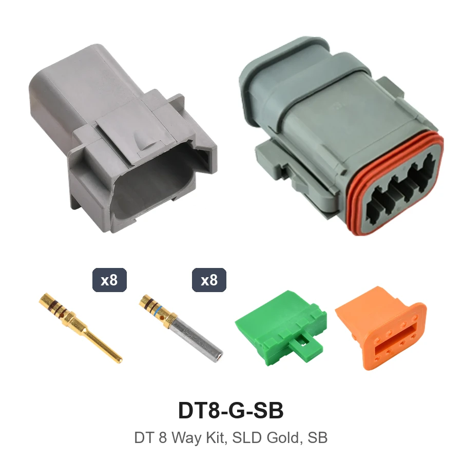 DT 8 Pin Conn Kit Solid Gold SB - DT8-G-SB
