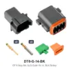 DT 8 Pin Connector Kit Gold 16-14 Black - DT8-G-14-BK