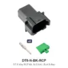 DT 8 Pin Receptacle Conn Kit Nickel Solid Black - DT8-N-BK-RCP