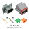 DT 8 Way Flanged Kit Solid Gold 16-14 - DT8-G-14-FLG