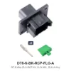 DT 8 Way FLG RCP Kit, SLD NKL, BLK A-KEY - DT8-N-BK-RCP-FLG-A