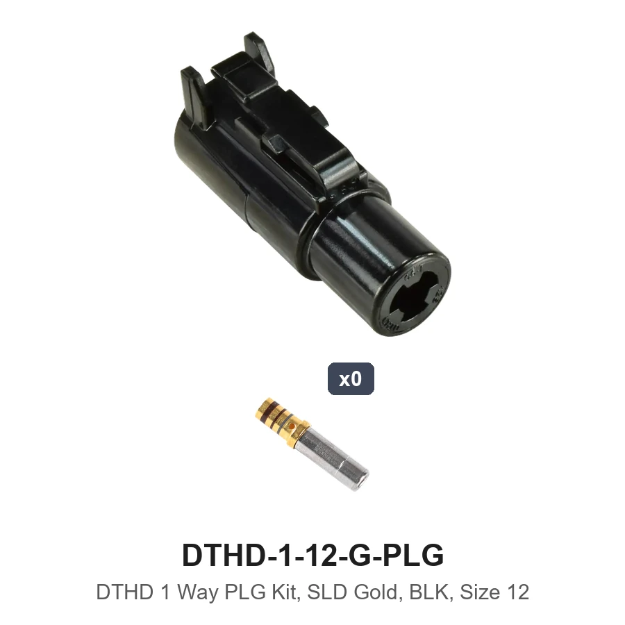 DTHD Size 12 Plug Kit Gold - DTHD-1-12-G-PLG