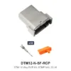 DTM 12 Way Receptacle Kit Nickel Stamped - DTM12-N-SF-RCP