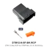 DTM 12 Way Receptacle Kit Nickel Stamped Black - DTM12-N-SF-BK-RCP