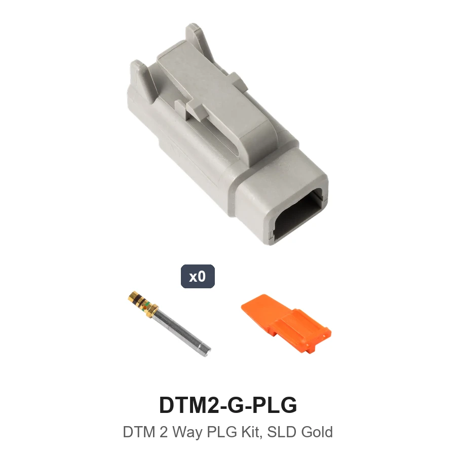 DTM 2 Way Plug Kit Gold Solid - DTM2-G-PLG