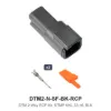 DTM 2 Way Receptacle Kit Nickel Stamped Black - DTM2-N-SF-BK-RCP